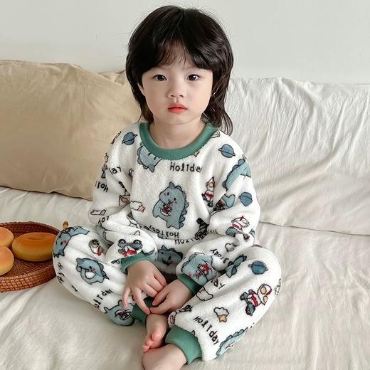 【39.9购】儿童法兰绒保暖睡衣丨加绒加厚可爱卡通居家服 软糯不束缚 商品图1