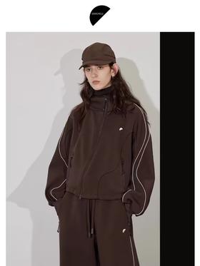 半圆/D24401560/冬季加绒加厚短款连帽卫衣