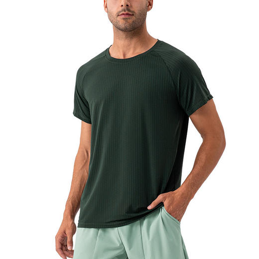 跃牌【欲动春风】男装系列 男夏凉感速干宽松健身服短袖休闲跑步运动上衣31224 商品图4