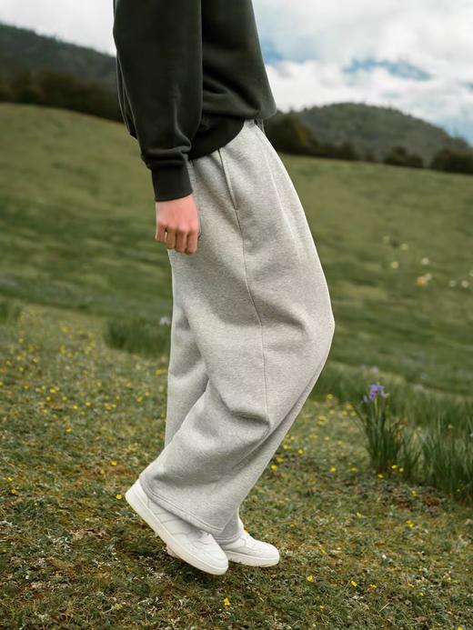 Evistub/E-4QCK736/340G重磅双褶阔腿抓绒卫裤 商品图0