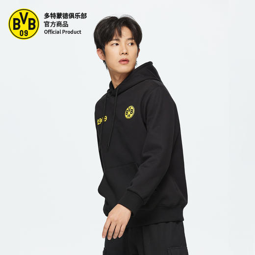 【官方正版】多特蒙德足球俱乐部 | 黑色长袖连帽卫衣秋冬保暖新潮时尚球迷用品 商品图2