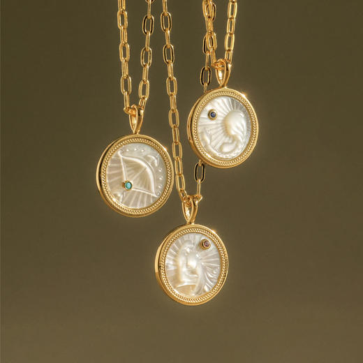 ARSIS银饰｜印记系列 浮雕星座圆牌项链 商品图1