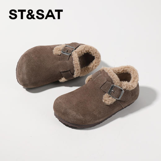 【童鞋】星期六加绒保暖可爱毛边男女童勃肯鞋SSC4192L75 商品图7