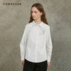 Famecoco范可儿长袖棉胺衬衫基础百搭刺绣气质衬衣FAC6BH003 商品缩略图1