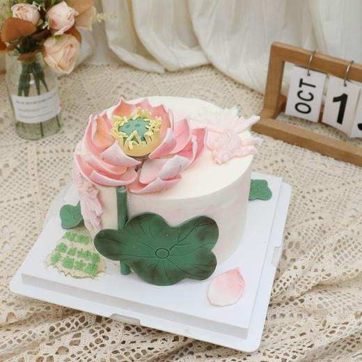 荷花锦鲤祝寿蛋糕 商品图3