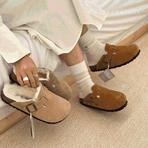 全网爆火🔥秋冬必备万能鞋【千吉娜Chigina.全包勃肯加绒棉鞋】毛茸茸暖呼呼还显脚小！日常超百搭！ 商品图4