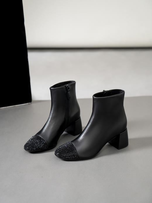 豪麟名鞋LORIBLU女鞋短靴羊皮革LR80N黑色 商品图2