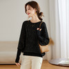 CC-JDS-8879秋冬新款蝙蝠袖针织衫宽松大码薄款洋气上衣慵懒风港风毛衣女 商品缩略图2