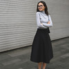 【顺丰包邮】82508 洛诗琳*丝毛赫本风高腰显瘦中长款半身裙03019 商品缩略图0