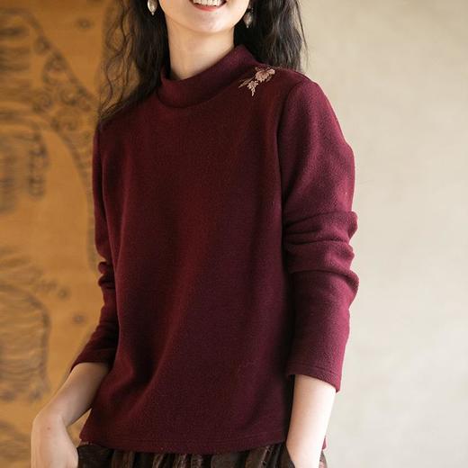 牧衣游原创 刺绣绒感套头衫----旷野 商品图1