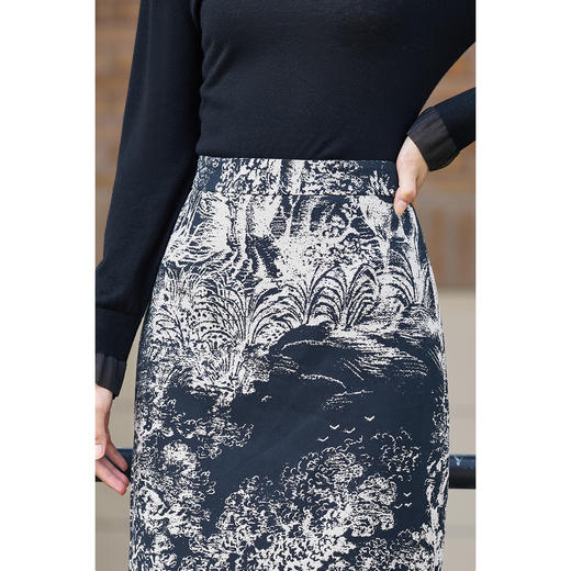 剩M 米思阳2026春季新款时尚设计感半身裙潮流国风水墨印花裙子女2058 商品图4