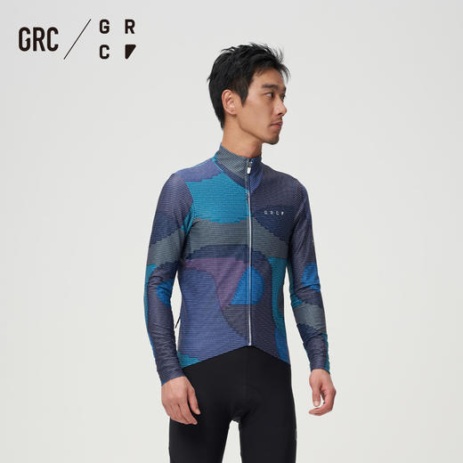 GRC桀骜无尽秋冬新款CMYK律动幻波长袖上衣保暖公路自行车骑行男 商品图4