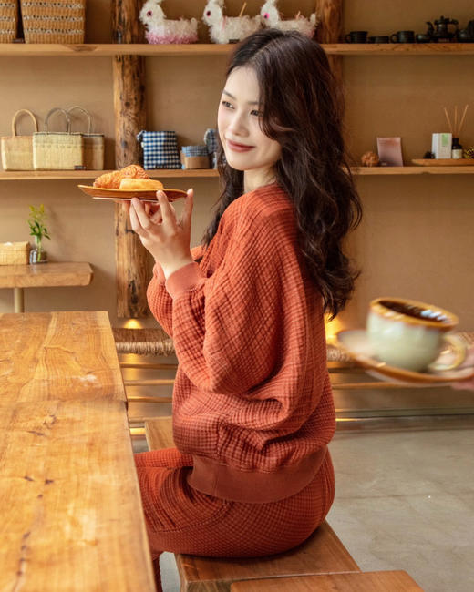 宜色家女士五层纱卫衣款家居服 商品图0