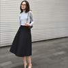 【顺丰包邮】82508 洛诗琳*丝毛赫本风高腰显瘦中长款半身裙03019 商品缩略图2