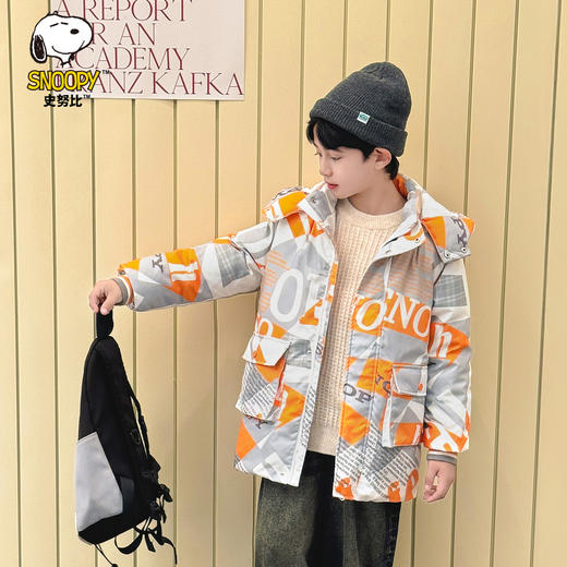 【100-140】【史努比】男童冬款保暖加厚羽绒服 商品图4
