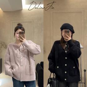 2024新品  佳佳同款【温暖生活】休闲百搭针织开衫外套小香风时尚韩版秋冬