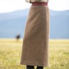 牧衣游原创 进口澳毛呢混纺半身裙女新款简约保暖百搭直筒裙 遇椿 商品缩略图2