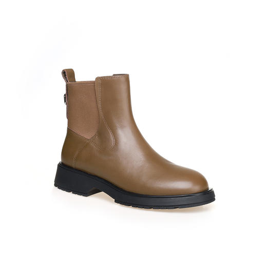 豪麟名鞋奥莱迪嘉女鞋短靴牛皮革DJXXO42WN207卡其色  原价2460元 商品图0