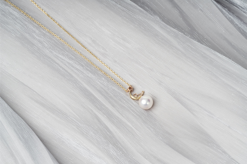 「月桂」Akoya珍珠14k项链