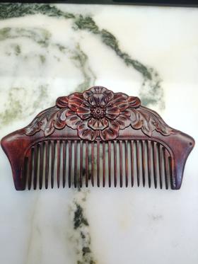 紫檀梳°繁花（牡丹）