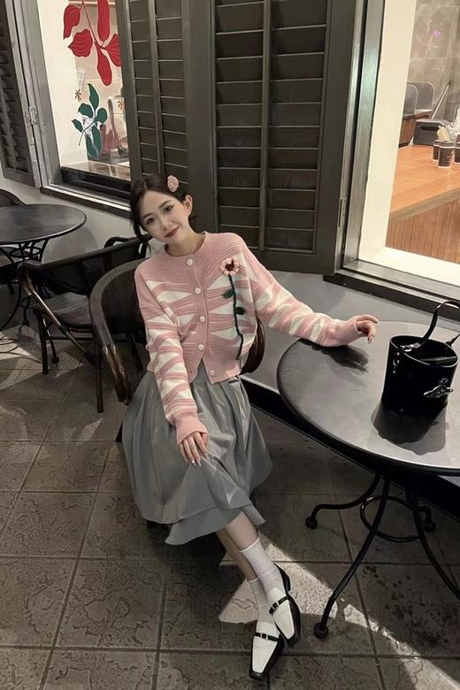 Stay2Weeks 设计感波浪条纹针织外套 17433 商品图3