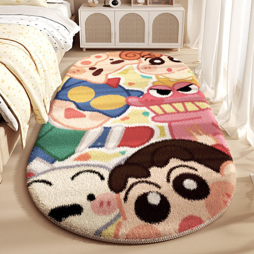 【可水洗，仿羊绒床边毯】卡通仿羊绒地毯 隔凉防滑垫 家用地毯 耐脏易打理 卧室床边毯 柔韧仿羊毛手感 拥抱小奶猫般的温柔-QQ 商品图0
