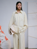 LIYIHAN 进口面料24秋绵羊毛刺绣衬衫长袖落肩女款简约宽松高级感 商品缩略图2