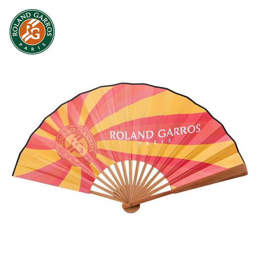 罗兰加洛斯法网官方扇子红土折扇夏季绢布竹扇随身携带折子扇 商品图4