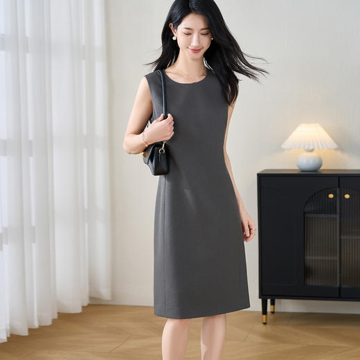 【气质显瘦通勤裙】2026春季知性优雅无袖连衣裙内搭裙子 商品图4
