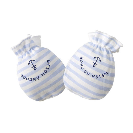 【爆品两双装】婴儿防抓手套A类纯棉可啃咬新生儿防抓脸护手神器透气高弹力脚套 商品图4