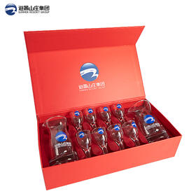 【赠品非卖品】山庄定制酒具一套包括一个分酒器，8个小酒盅