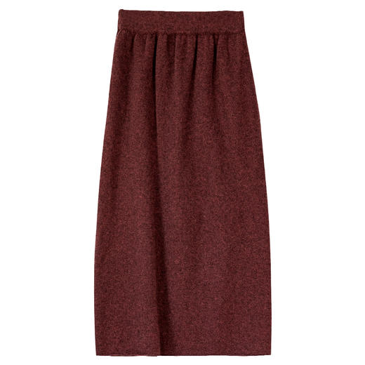 牧衣游原创 牦牛绒毛织混纺半身裙女冬新款软糯轻盈直筒裙 自由鸟 商品图4