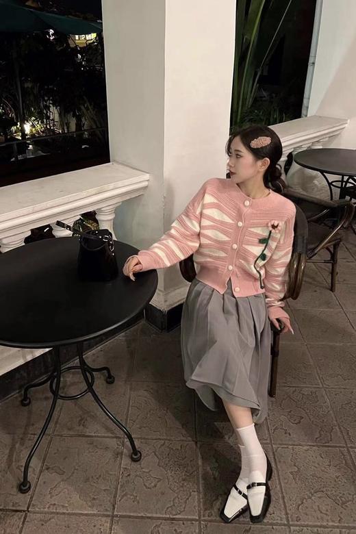 Stay2Weeks 设计感波浪条纹针织外套 17433 商品图2