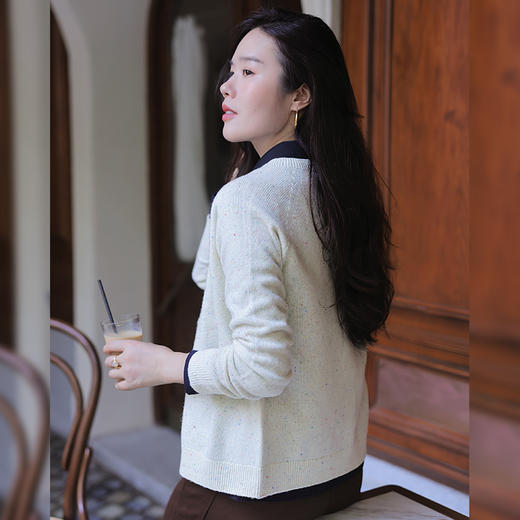 福利款！！无缝一体彩点纱线针织开衫 商品图4