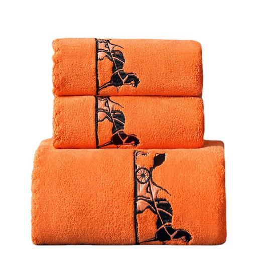 珊瑚绒毛巾浴巾礼盒三件套刺绣礼品盒套巾纯棉毛巾结婚伴手礼送人 商品图4