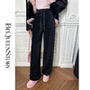 【孤品样衣，不退不换】【愿望清单】红人上新时尚百搭加绒精致烫钻丝绒直筒休闲裤女 商品缩略图2