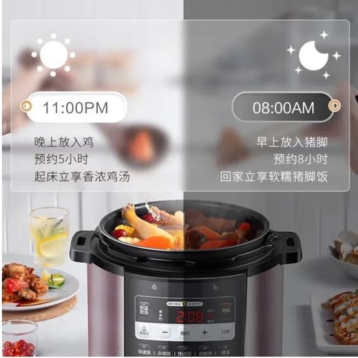 美的（509983）多功能家用排气高压电压力锅YLE627大功率双胆6升全自动智能 商品图4