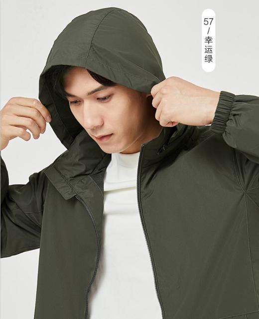 佐丹奴男装BM纯色梭织可藏帽网里风衣外套13074827 商品图12