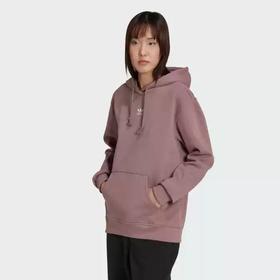 5折【自营】adidas/阿迪达斯  舒适抓绒运动连帽卫衣套头衫女装三叶草 HJ7858