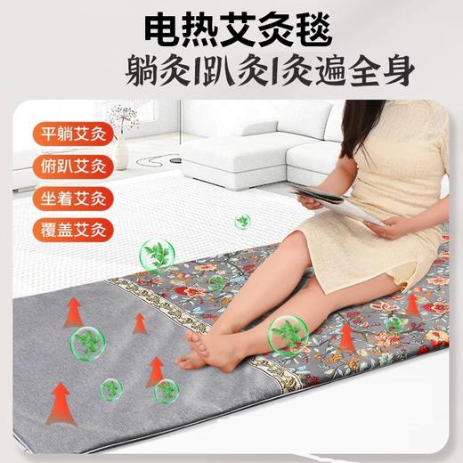 自然醒电加热艾灸毯垫艾草床垫秋冬褥子全身灸理疗包去湿寒艾绒热敷电热毯BNHA 商品图1