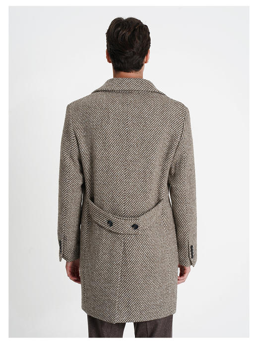 callisto大师系列卡其色意大利羊毛大衣 商品图4