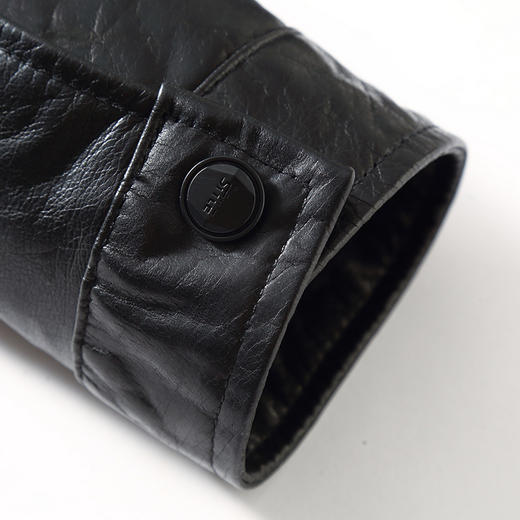 【真皮DSZ】大依优型大码立领皮牛皮夹克外套休闲简约大号皮夹克真皮皮草加肥加大 商品图3