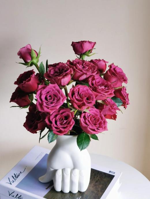 精品花材多头蓝莓玫瑰花10支 商品图2