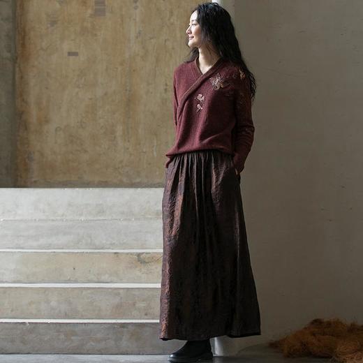 【*回归】牧衣游原创 提花丝麻半裙---- 星回 商品图2