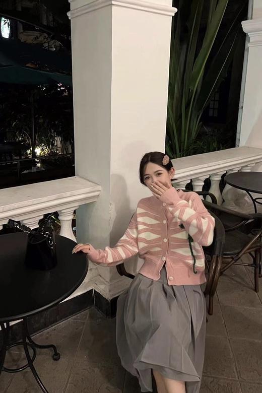 Stay2Weeks 设计感波浪条纹针织外套 17433 商品图1