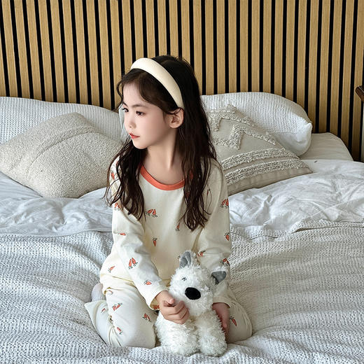 【69元任选2套】a类莱卡棉秋衣套装 柔软舒适 秋冬季新款儿童睡衣套装 秋衣秋裤无骨 莱卡男童女童 纯棉a类家居服80-160cm 商品图2