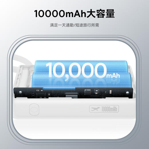 倍思 EnerCore P1 数显自带线移动电源 10000mAh 45W 商品图3