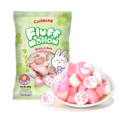 可尼斯CORNICHE 香草味猫爪心形棉花糖 118g/袋 商品图0