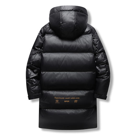 【特大码】【可拆卸帽】【新款DBW】大依优型大码中长款防风黑金羽绒服鸭绒外套休闲胖子大码男休闲宽松加肥加大上衣 商品图1