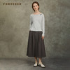 Famecoco范可儿羊毛针织衫纯色套头圆领长袖百搭文艺FAC6DB013 商品缩略图4